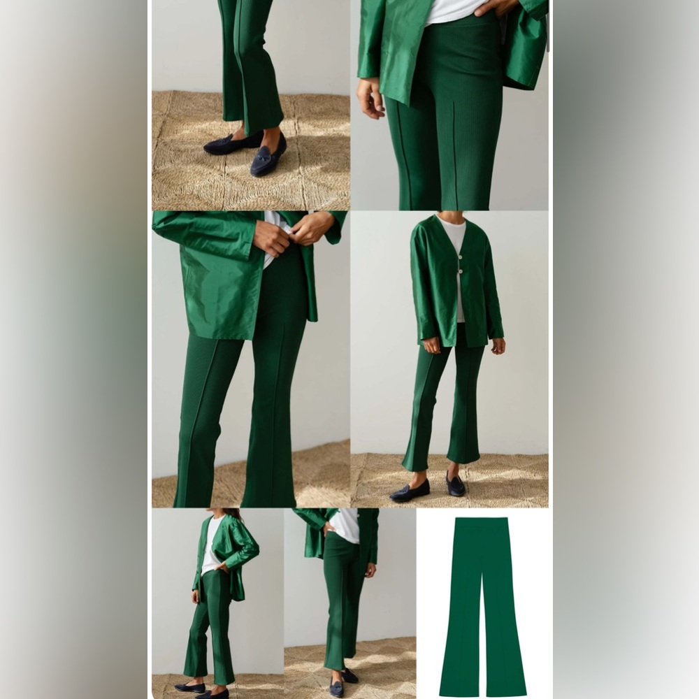 DONNI. Broccolini Ribbed kick flare pant